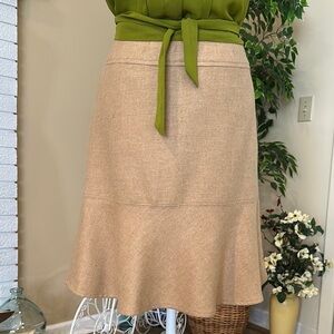 GAP Tan Midi A-Line Skirt for Work